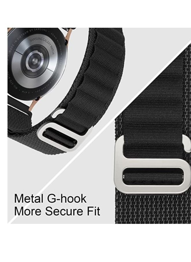 Generic - Alpine Loop 22mm Compatible With Xiaomi Watch S1/S1 Active/Mi Watch, Durable Sport Nylon Strap With Titanium G Hook  Black - Image 1