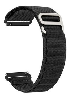 Generic Alpine Loop 22mm Compatible With Xiaomi Watch S1/S1 Active/Mi Watch, Durable Sport Nylon Strap With Titanium G Hook  Black  - Image 1