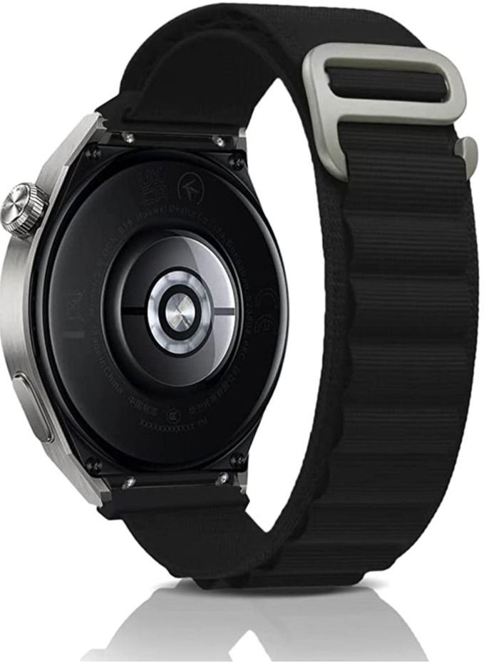 Generic - Alpine Loop 22mm Compatible With Xiaomi Watch S1/S1 Active/Mi Watch, Durable Sport Nylon Strap With Titanium G Hook  Black - Image 1