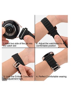 Generic Alpine Loop 22mm Compatible With Xiaomi Watch S1/S1 Active/Mi Watch, Durable Sport Nylon Strap With Titanium G Hook  Black  - Image 3