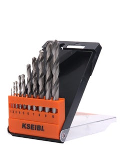 KSEIBI 10-PC Metal Drill Bits Set with Plastic Case, for Drilling Wood, Metal, Steel, Plastic, Aluminum Alloy, Ideal for Corded or Cordless Electric Drills. Professional Drill Bit Set, Industrial Metal Drilling Set.  - Image 1