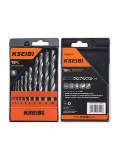 KSEIBI 10-PC Metal Drill Bits Set with Plastic Case, for Drilling Wood, Metal, Steel, Plastic, Aluminum Alloy, Ideal for Corded or Cordless Electric Drills. Professional Drill Bit Set, Industrial Metal Drilling Set.  - Image 3
