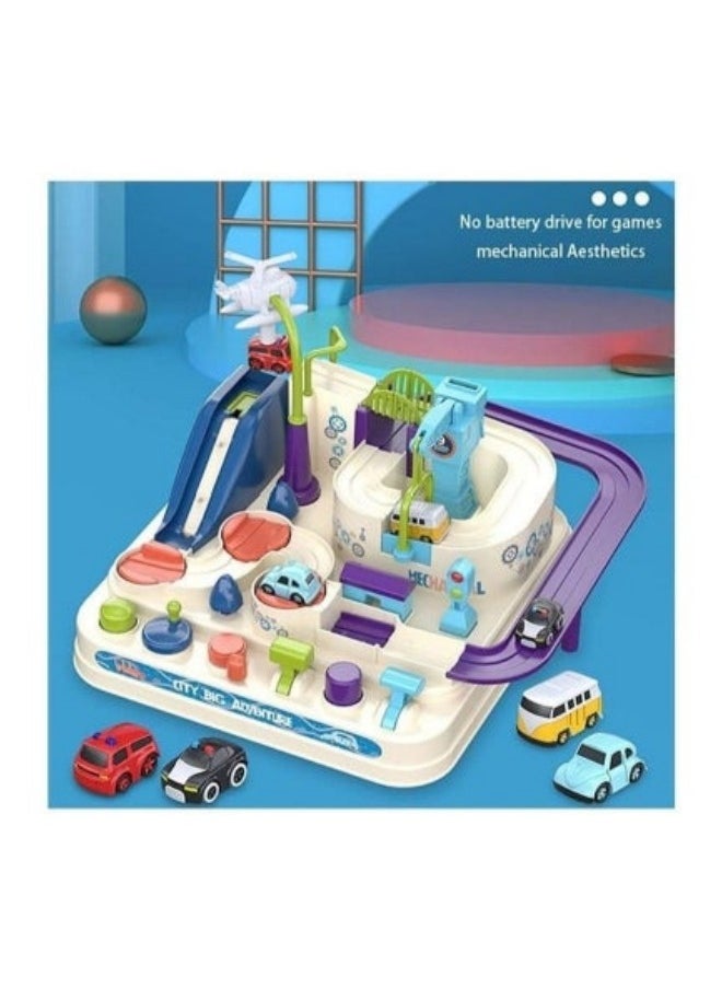 MIXDE - Railway Racing Toys,Children's Rail Car Adventure Games Mechanical Brain Interactive Train Toys - Image 1