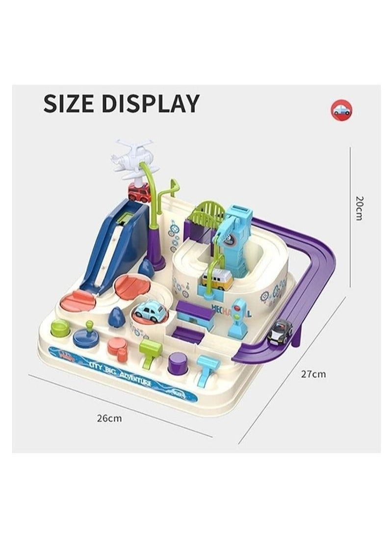 MIXDE - Railway Racing Toys,Children's Rail Car Adventure Games Mechanical Brain Interactive Train Toys - Image 1