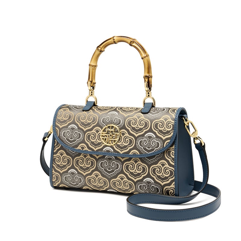 Genuine Leather Chinese Style Large Capacity Shoulder Bag Fashion Women'S Wedding Bag Bride Sc1686 - Image 1