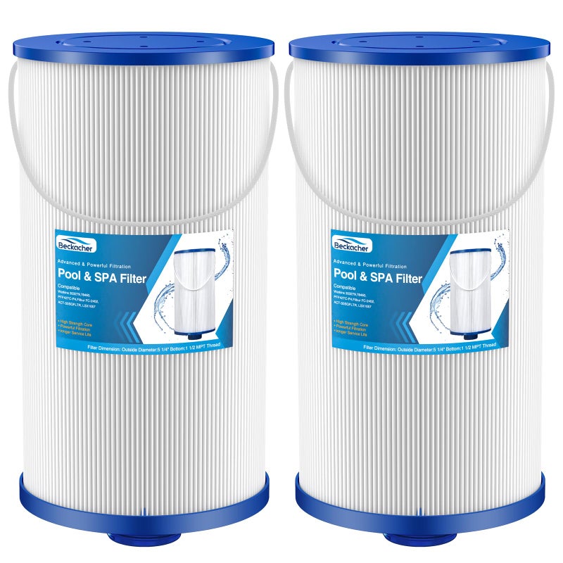 Beckacher Beckacher FC-2402 Hot Tub Spa Filter, Compatible with Watkins 303279, PFF42TC-P4, 78460, FC-2402, Lifesmart, Freeflow,  - Image 1