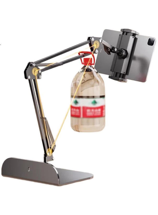 Lingchen 【Clip-Free Hidden】Tablet Stand Bedside Lazy Phone Stand Ipad Desktop Multi-Function 360° Rotation Adjustment Bed Watching Live Video Shooting Support Stand - Image 1