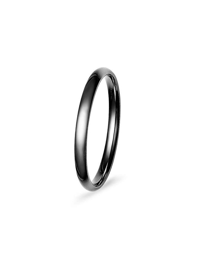 SILVERLINE JEWELRY 3mm Stainless Steel Classical Plain Comfort Fit Unisex Wedding Band Ring,Black Tone Size 11.5 - Image 3