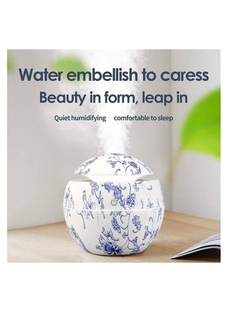 General - Ultrasonic Air Humidifier freshener Aromatherapy works via USB with 7 Color LED Lights - Ball Shape - Image 1