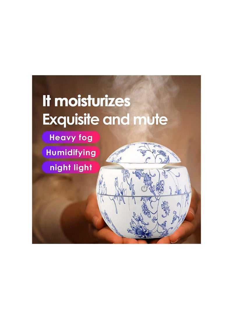 General - Ultrasonic Air Humidifier freshener Aromatherapy works via USB with 7 Color LED Lights - Ball Shape - Image 1