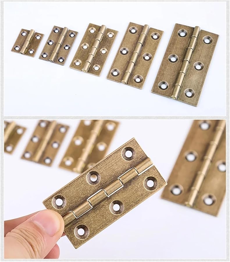 Brass Color 1 Inch Frame Concealed Cabinet Door Hinge Vintage Furniture Hardware Fitting - Image 5