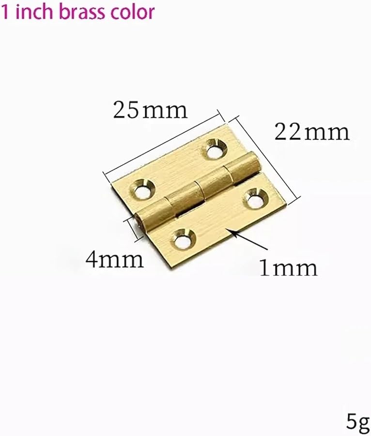 Brass Color 1 Inch Frame Concealed Cabinet Door Hinge Vintage Furniture Hardware Fitting - Image 3