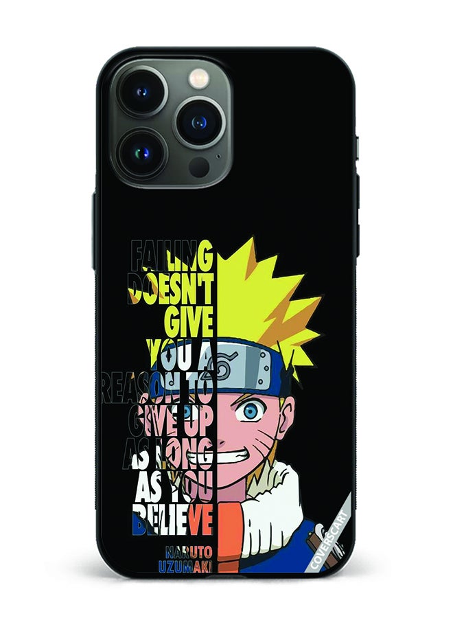 Protective Case Cover For Apple iPhone 14 Pro Naruto Design Black