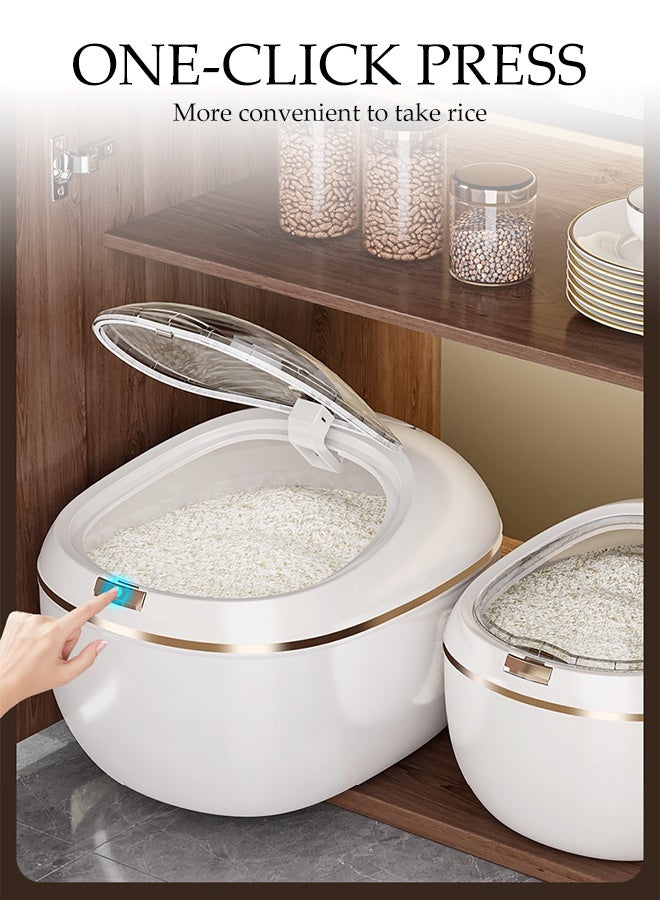 DUNISO Rice Dispenser, Sealing 5KG Rice Containers Storage,Multifunctional Moisture Insect-proof Rice Container, Sealed Household Grain Storage Bucket for Kitchen with Free Measuring Cup ﻿ - Image 5