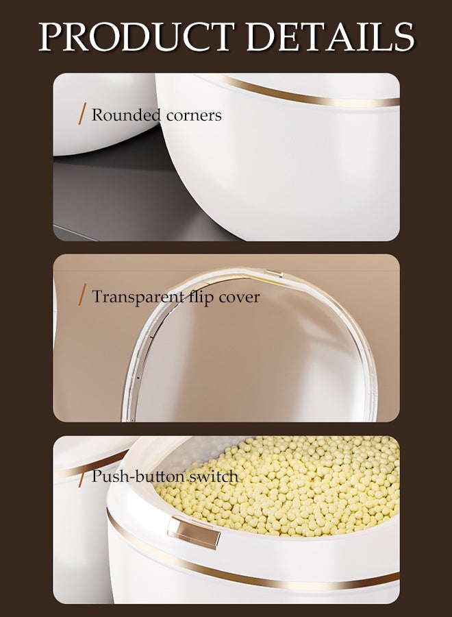 DUNISO Rice Dispenser, Sealing 5KG Rice Containers Storage,Multifunctional Moisture Insect-proof Rice Container, Sealed Household Grain Storage Bucket for Kitchen with Free Measuring Cup ﻿ - Image 3