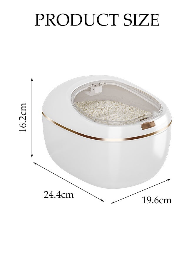 DUNISO Rice Dispenser, Sealing 5KG Rice Containers Storage,Multifunctional Moisture Insect-proof Rice Container, Sealed Household Grain Storage Bucket for Kitchen with Free Measuring Cup ﻿ - Image 2