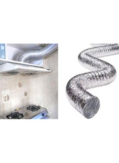 Shams Hobby or chimney expands to 5 meters and 6 inches (15.06 cm) in diameter, made of thermally expandable aluminum for kitchen hood, gas heater and air conditioning + a special thermal paste roll of 23 yards + a hobby hood with a button to control opening and closing  - Image 3