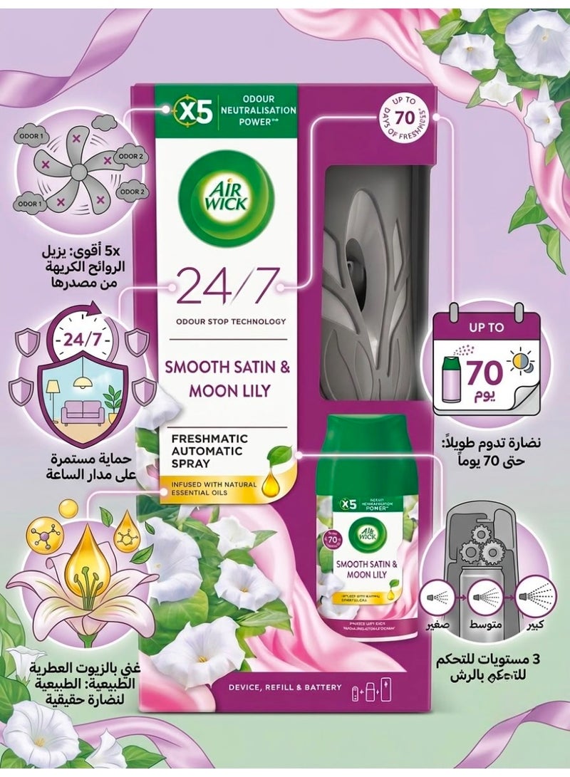 Air Wick 24/7 Odour Stop Technology Smooth Satin & Moon Lily - Image 2