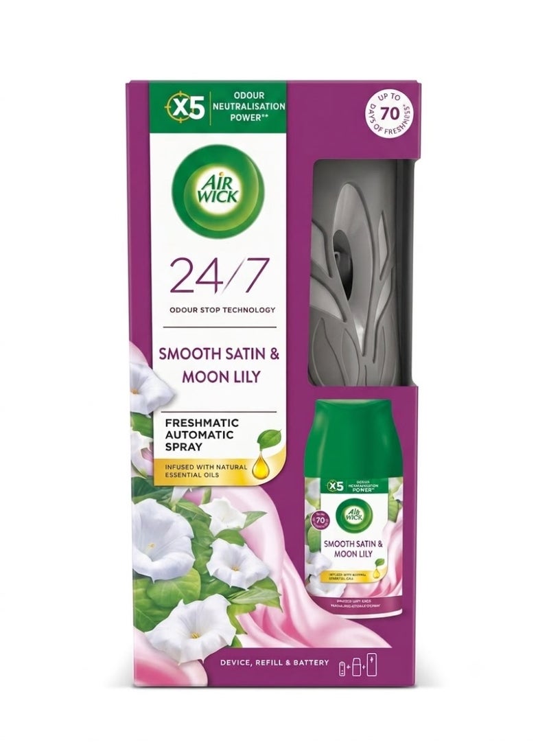 Air Wick 24/7 Odour Stop Technology Smooth Satin & Moon Lily - Image 1