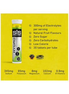 SIS Hydro Electrolyte Tablets - Lemon Electrolyte,Trusted qualtity since 1992 & with vit B6 for reducing fatigue zero sugar, Hydro with added B Vitamins 20X4.5g  - Image 3