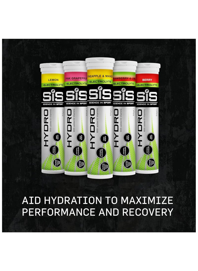 SIS - Hydro Electrolyte Tablets - Lemon Electrolyte,Trusted qualtity since 1992 & with vit B6 for reducing fatigue zero sugar, Hydro with added B Vitamins 20X4.5g - Image 1