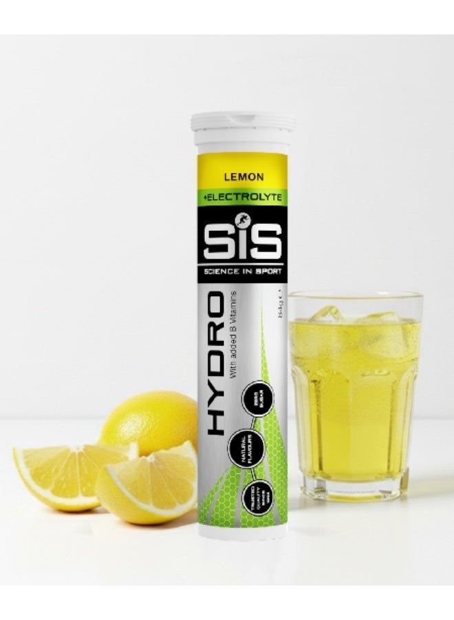 SIS Hydro Electrolyte Tablets | Sugar Free Hydration Tablets | Essential Electrolytes to Reduce Fatigue & Aid Rehydration | Gluten Free | Lemon Flavour | 20 Servings | 1 Pack - Image 1