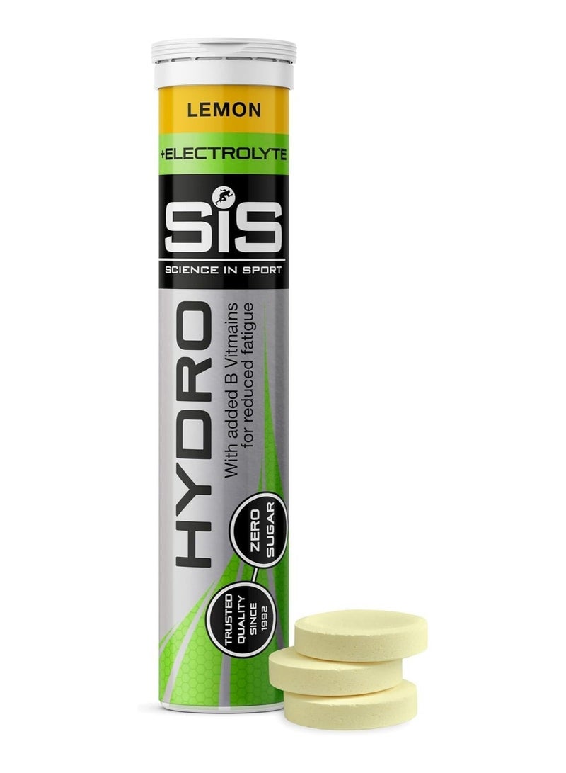 SIS Hydro Electrolyte Tablets | Sugar Free Hydration Tablets | Essential Electrolytes to Reduce Fatigue & Aid Rehydration | Gluten Free | Lemon Flavour | 20 Servings | 1 Pack - Image 2