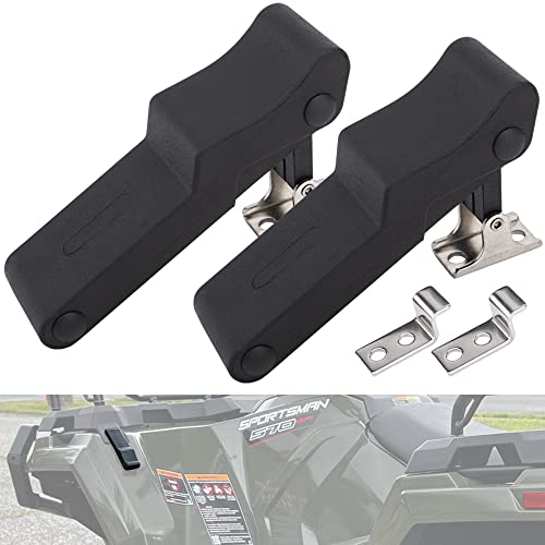 KICRY 2PCS Front Storage Rack Rubber Flexible Draw Compatible with Sportsman 450 570 1000 ETX OEM 7081927 Soft Thermoplastic Elastomer Small Over Center Boat Latch Door Handle Black2pcs - Image 1