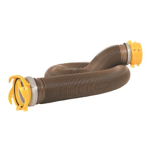 Camco 39623 Revolution 10' Sewer Hose Extension - Heavy Duty Design with Pre- Attached Swivel Lug and Bayonet Fittings, Easy to Use and Compresses for Simple Storage, Brown - Image 3