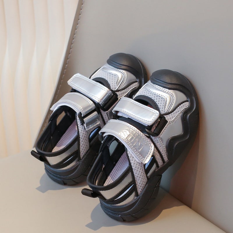 Children'S Sandals 2025 Summer Casual Girl'S Velcro Wading Beach Shoes Boys Toe Outdoor Sports Sandals - Image 4
