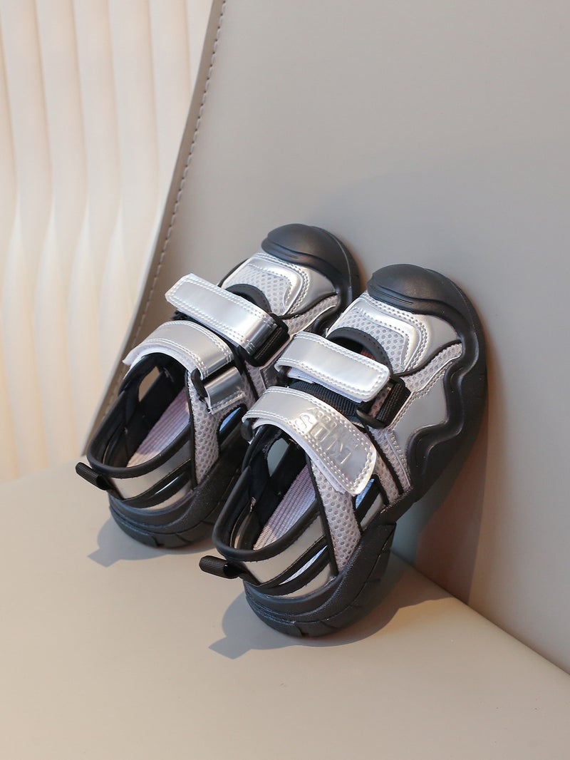 Children'S Sandals 2025 Summer Casual Girl'S Velcro Wading Beach Shoes Boys Toe Outdoor Sports Sandals - Image 1