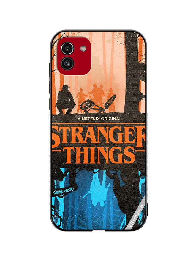 VR CREATIVE Protective Case Cover For Samsung Galaxy A03 Stranger Things Design Multicolour - Image 1