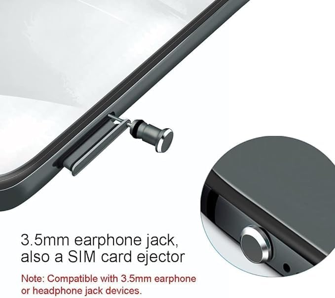 Enclave غطاء حماية من الغبار USB C إنكلايف، غطاء مضاد للغبار لمنافذ الشحن من نوع C مع فرشاة تنظيف لجميع أجهزة USB C. (عبوة من 2) (رمادي) - Image 4