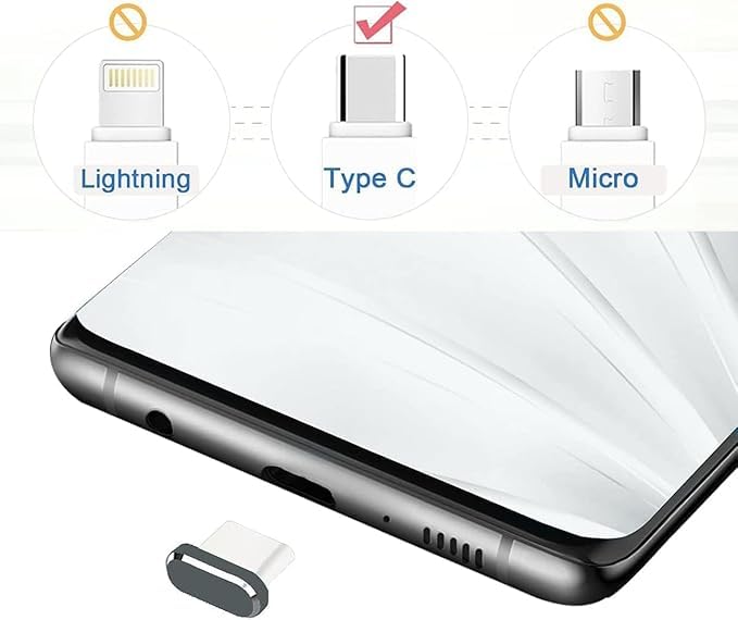 Enclave غطاء حماية من الغبار USB C إنكلايف، غطاء مضاد للغبار لمنافذ الشحن من نوع C مع فرشاة تنظيف لجميع أجهزة USB C. (عبوة من 2) (رمادي) - Image 2