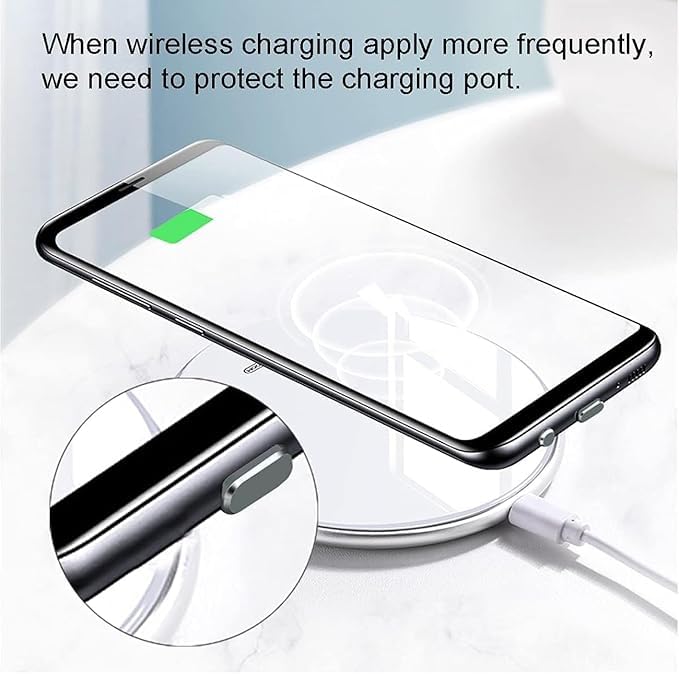 Enclave غطاء حماية من الغبار USB C إنكلايف، غطاء مضاد للغبار لمنافذ الشحن من نوع C مع فرشاة تنظيف لجميع أجهزة USB C. (عبوة من 2) (رمادي) - Image 5