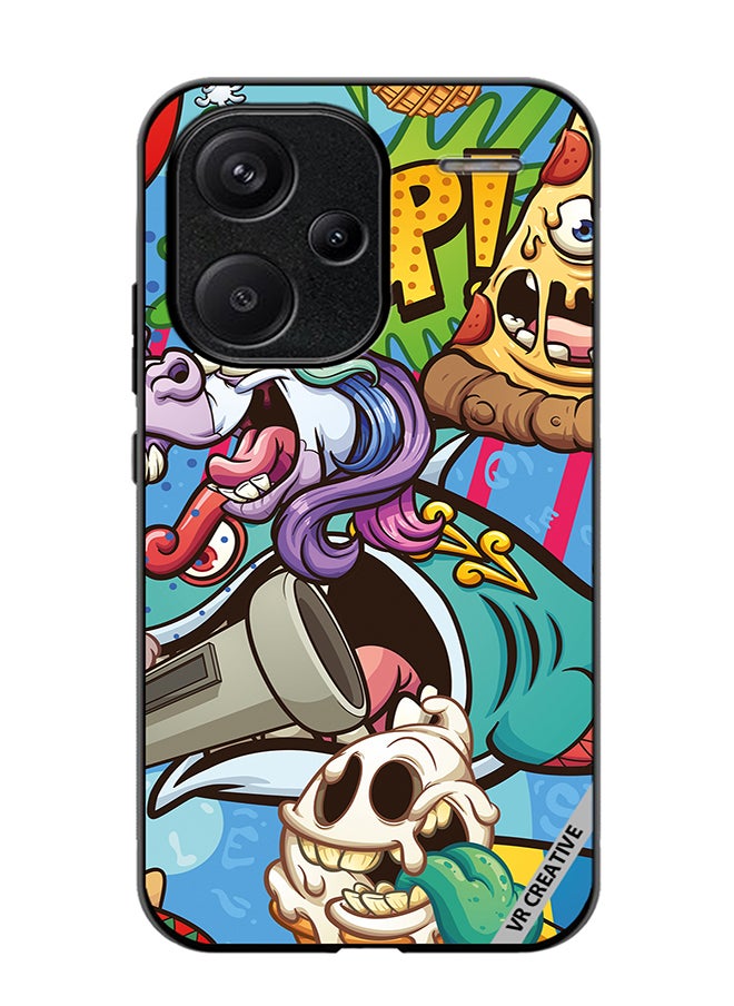 VR CREATIVE - Protective Case Cover For Xiaomi Redmi Note 13 Pro Plus Cartoon Design Multicolour - Image 1