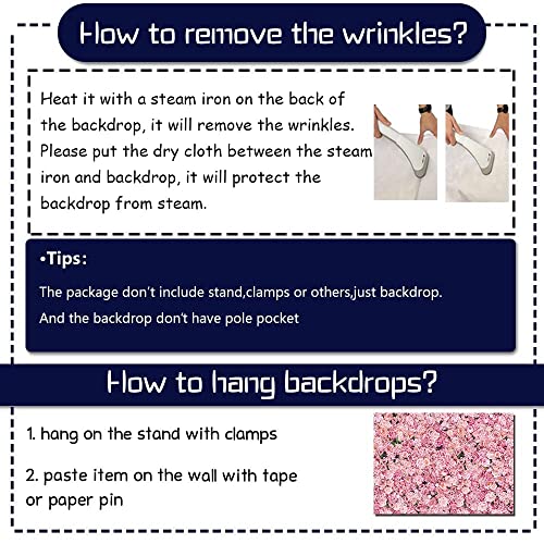 CGXINS 8x6ft Pink Rose Wall Picture Photo Background Pink Flowers Photography Backdrop for Girls Birthday Party Wedding Bridal Shower Party Banner Decoration - Image 4