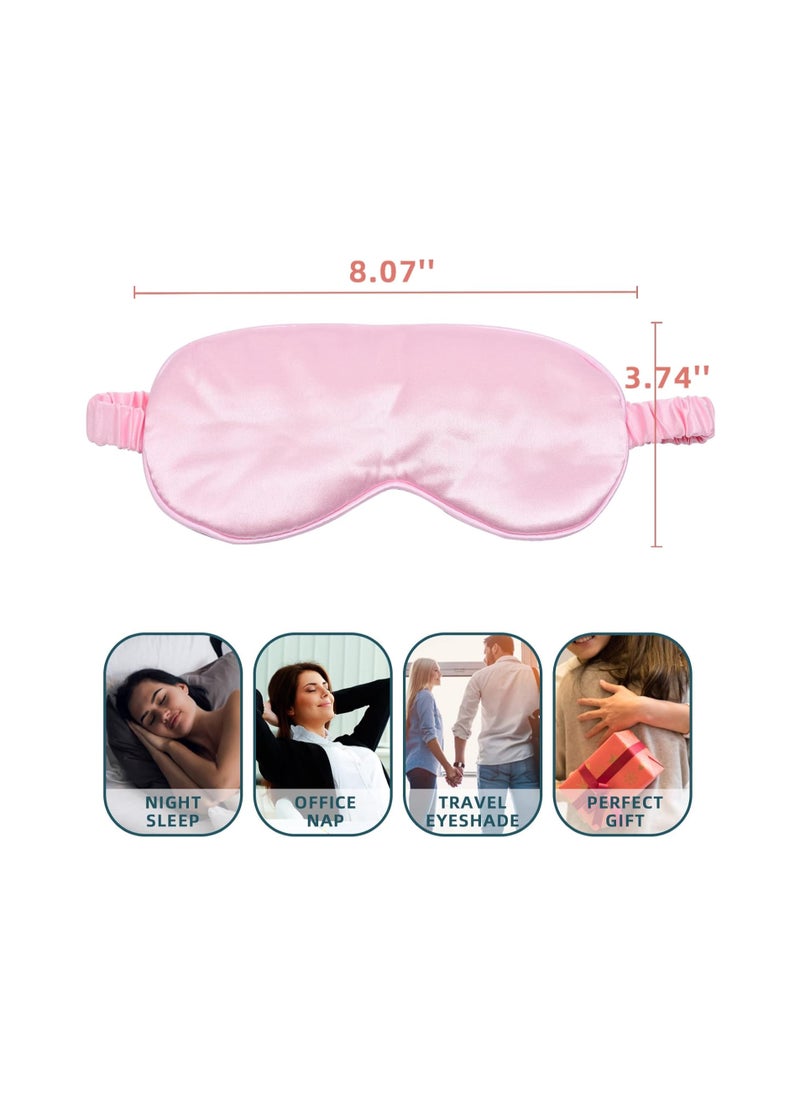 General - 4 PCS Soft Silk Sleep Eye Mask with Adjustable Strap, Comfortable Organic Mulberry Silk Blindfold, Blocks Light Reduces Puffy Eye-Mask - Image 1