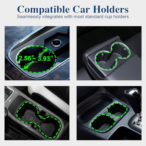 Zeyitian 2Pack Car Cup Holder Expander, Cup Holder Extender Adapter with Expandable Arm and Adjustable Base, Compatible with Yeti Ramblers, Hydro Flasks，Stanley, Owala Most Coffee Mugs Bottles & Cups - Image 2