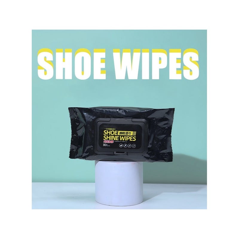 Shoe wipes 80 pcs wipes cleaner quick wipes for men and women disposable travel portable removes dirt,shoe cleaner product, natural - Image 1