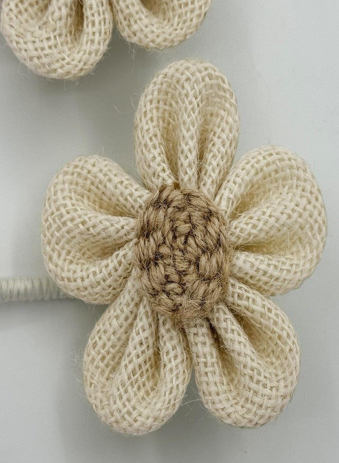 warmtone Curtain Tie Backs for Curtain Drapes, Boho Decor Holdback Farmhouse TieBacks for Blackout/Sheer Curtains, Jute Rope with Flower, Natural Decor Shabby Chic Drapery Holder, Pack-2 - Image 4