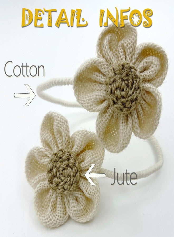warmtone Curtain Tie Backs for Curtain Drapes, Boho Decor Holdback Farmhouse TieBacks for Blackout/Sheer Curtains, Jute Rope with Flower, Natural Decor Shabby Chic Drapery Holder, Pack-2 - Image 3