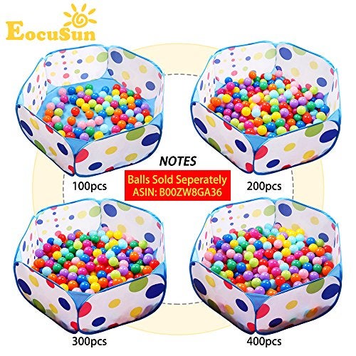 EocuSun Kids Ball Pit Large Pop Up Toddler Ball Pits Tent for Toddlers Girls Boys for Indoor Outdoor Baby Playpen w/Zipper Storage Bag, Balls Not Included (Blue) - Image 5