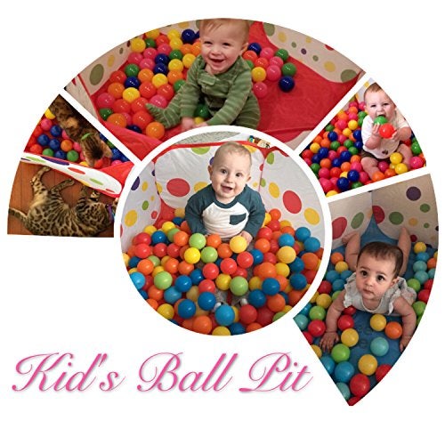 EocuSun Kids Ball Pit Large Pop Up Toddler Ball Pits Tent for Toddlers Girls Boys for Indoor Outdoor Baby Playpen w/Zipper Storage Bag, Balls Not Included (Blue) - Image 4