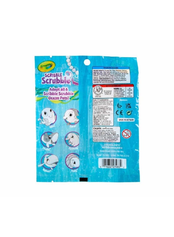 كرايولا مجموعة ألعاب حيوانات المحيط كولور آند واش كرييتف سكريبل سكروبي متعددة الألوان 15.55 × 13.01 × 381 سم CRA7474830000 - Image 3