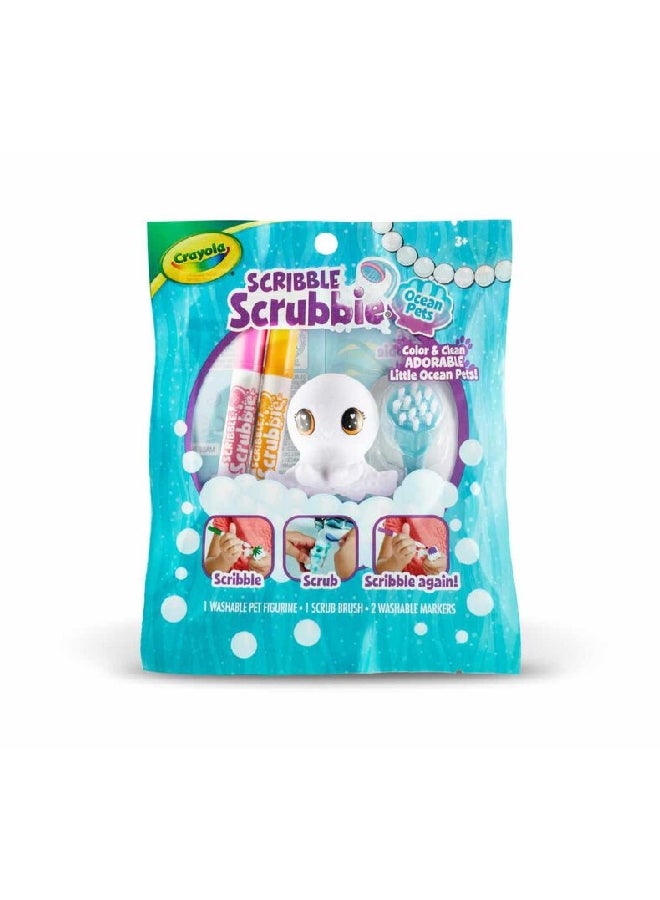 كرايولا مجموعة ألعاب حيوانات المحيط كولور آند واش كرييتف سكريبل سكروبي متعددة الألوان 15.55 × 13.01 × 381 سم CRA7474830000 - Image 4