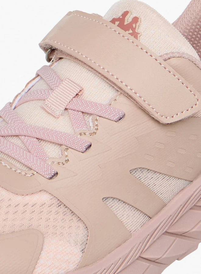 Kappa Girls' Panelled Sports Shoes with Hook and Loop Closure
