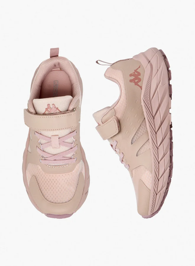 Kappa Girls' Panelled Sports Shoes with Hook and Loop Closure