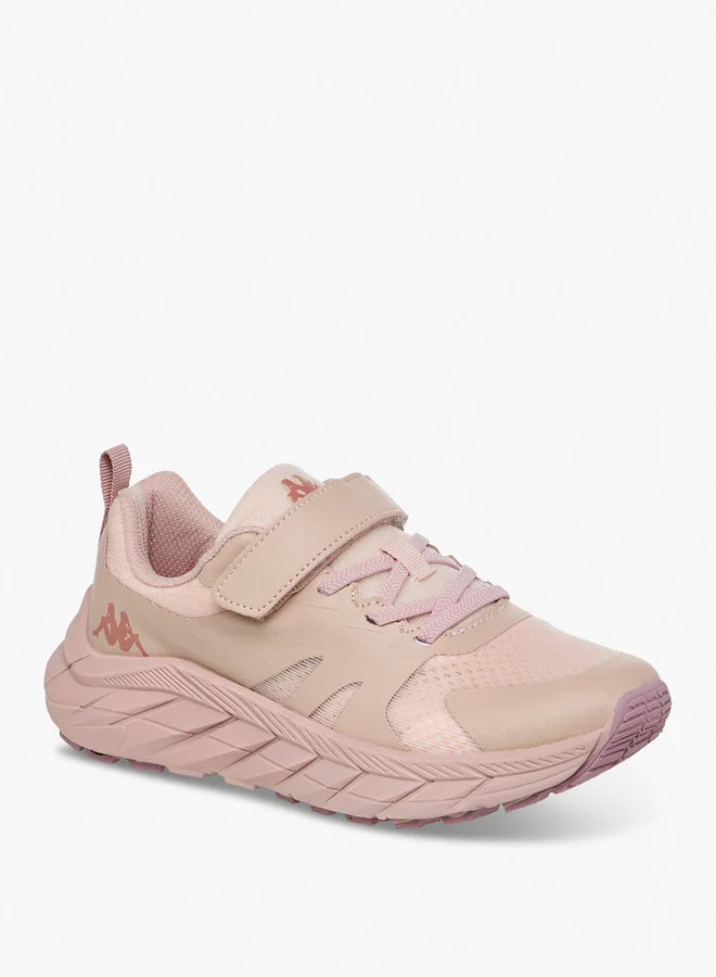 Kappa Girls' Panelled Sports Shoes with Hook and Loop Closure