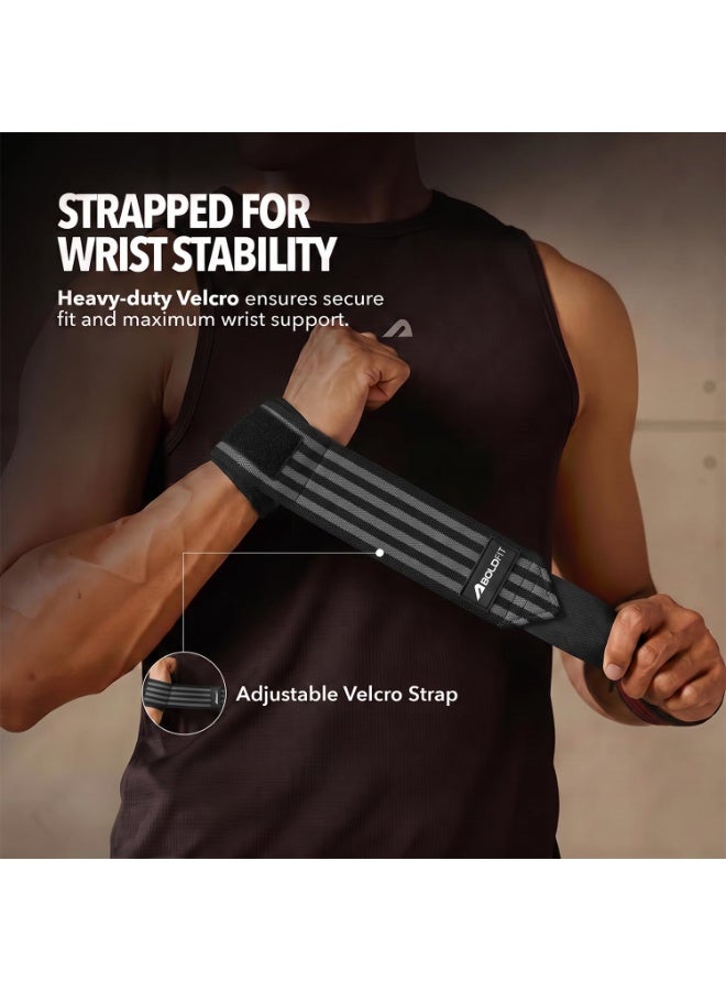 Boldfit Wrist Support Wrap for Gym & Workout – Adjustable Wrist Band for Men & Women, Fitness Training, Weightlifting & Strength Exercises - Image 4